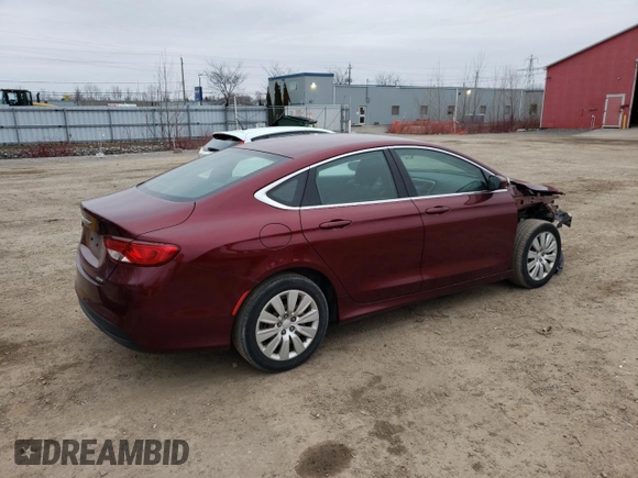 2016 Chrysler 200 LX with VIN 1C3CCCFB6GN196980, listed as a Copart auction lot 50493115 with 144,795 mi miles and Clean Title. Bid and sale history available at carsss.com. Image 3.