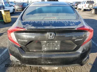2020 Honda Civic Sedan Sport with VIN 2HGFC2F86LH506332, listed as a Copart auction lot 41873105 with 86,640 mi miles and Salvage Title. Bid and sale history available at carsss.com. Image 6.