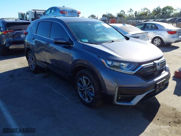 2021 Honda CR-V EX with VIN 2HKRW1H57MH424926, listed as a IAAI auction lot 41152874 with 11,578 mi miles. Bid and sale history available at carsss.com. Image 1.