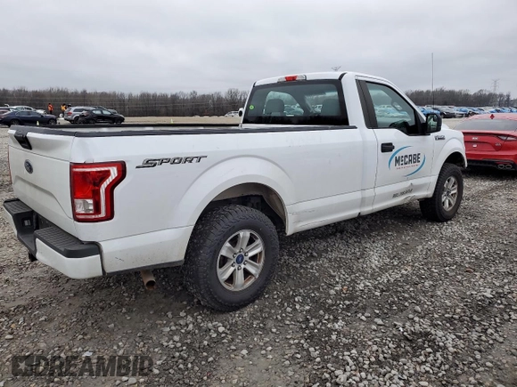 2017 Ford F-150 XL with VIN 1FTMF1C87HKD66688, listed as a Copart auction lot 43956155 with 191,424 mi miles and Salvage Title. Bid and sale history available at carsss.com. Image 3.