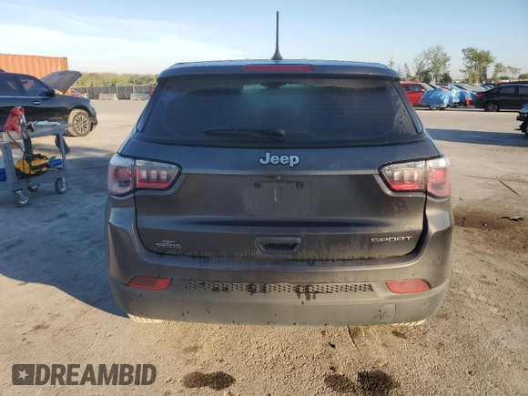 2018 Jeep Compass Sport with VIN 3C4NJCAB4JT411653, listed as a Copart auction lot 50566965 with 142,049 mi miles and Salvage Title. Bid and sale history available at carsss.com. Image 6.