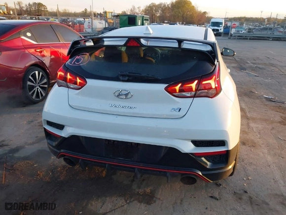 2020 Hyundai Veloster N with VIN KMHT36AH9LU003354, listed as a IAAI auction lot 41834090 with 61,863 mi miles. Bid and sale history available at carsss.com. Image 16.