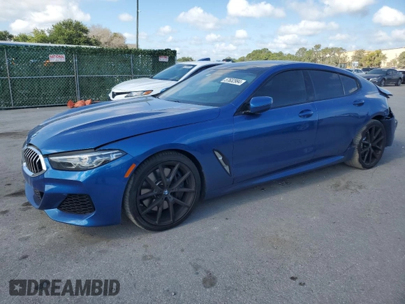 2020 BMW 8 Series 840i with VIN WBAGV2C01LCD29736, listed as a Copart auction lot 57632994 with 36,157 mi miles and Salvage Title. Bid and sale history available at DreamBid. Image 1.
