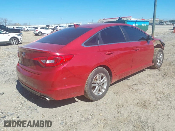 2017 Hyundai Sonata SE with VIN 5NPE24AFXHH543364, listed as a IAAI auction lot 41658050 with 192,963 mi miles. Bid and sale history available at carsss.com. Image 4.