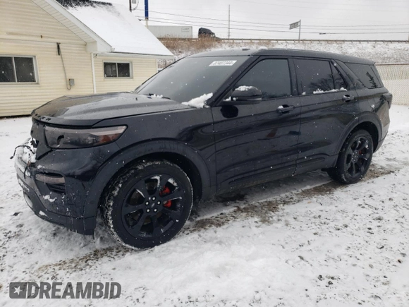 2021 Ford Explorer ST with VIN 1FM5K8GC8MGA03204, listed as a Copart auction lot 87407344 with 62,416 mi miles and Salvage Title. Bid and sale history available at carsss.com. Image 1.