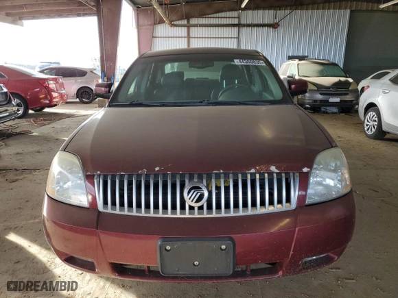 2005 Mercury Montego Premier with VIN 1MEFM42105G617326, listed as a Copart auction lot 44360835 with 0 mi miles and Salvage Title. Bid and sale history available at carsss.com. Image 5.
