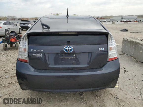 2011 Toyota Prius I with VIN JTDKN3DU9B1470078, listed as a Copart auction lot 52584365 with 279,784 mi miles and Salvage Title. Bid and sale history available at carsss.com. Image 6.