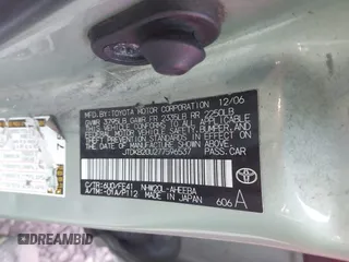 2007 Toyota Prius z VIN JTDKB20U277596537, wystawiony jako IAAI lot #42175149 z przebiegiem Nie podano mil oraz . Historia ofert i sprzedaży dostępna na DreamBid. Obrazek 9.