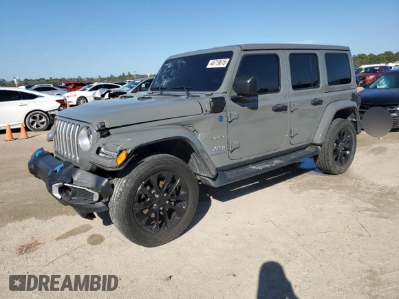 2023 Jeep Wrangler Sahara with VIN 1C4JJXP61PW505122, listed as a Copart auction lot 46719615 with 28,691 mi miles and Salvage Title. Bid and sale history available at DreamBid. Image 1.