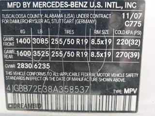 2008 Mercedes-Benz M 550 with VIN 4JGBB72E38A358537, listed as a IAAI auction lot 41822310 with 174,720 mi miles and . Bid and sale history available at carsss.com. Image 9.