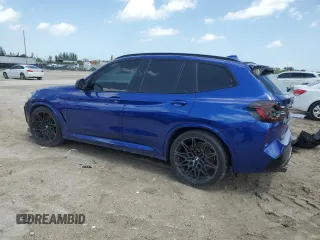 2024 BMW X3 M with VIN 5YM13EC04R9U76210, listed as a Copart auction lot 50808505 with 0 mi miles and Salvage Title. Bid and sale history available at carsss.com. Image 2.