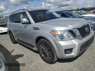 2019 Nissan Armada Platinum with VIN JN8AY2NF7K9350833, listed as a Copart auction lot 74307744 with Not Provided miles and Non Repairable. Bid and sale history available at carsss.com. Image 4.