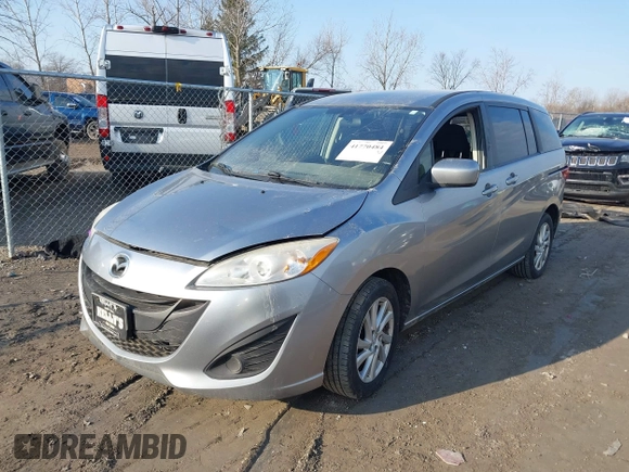 2012 Mazda 5 Sport with VIN JM1CW2BL1C0115788, listed as a IAAI auction lot 41770484 with 154,182 mi miles. Bid and sale history available at carsss.com. Image 2.