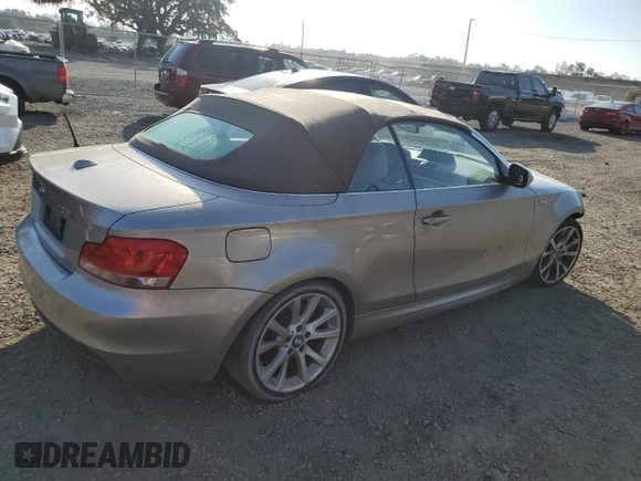 2012 BMW 1 Series 135i with VIN WBAUN7C55CVM26175, listed as a Copart auction lot 43358345 with 87,643 mi miles and Salvage title. Bid and sale history available at DreamBid. Image 3.