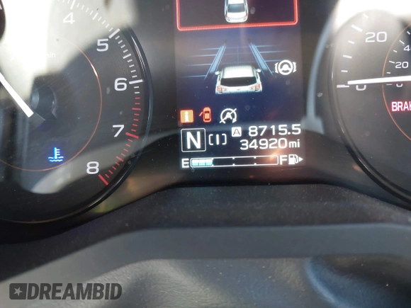 2021 Subaru Crosstrek Premium with VIN JF2GTAPC9M8321474, listed as a IAAI auction lot 42637682 with 34,920 mi miles and . Bid and sale history available at DreamBid. Image 15.