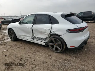 2025 Porsche Macan with VIN WP1AA2A50SLB02308, listed as a Copart auction lot 54607835 with 3,208 mi miles and Salvage title. Bid and sale history available at DreamBid. Image 2.