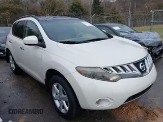 2009 Nissan Murano S with VIN JN8AZ18U09W027706, listed as a IAAI auction lot 41059332 with 197,968 mi miles. Bid and sale history available at carsss.com. Image 1.