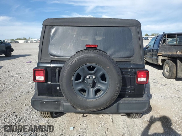2023 Jeep Wrangler Sport with VIN 1C4HJXDN7PW530536, listed as a Copart auction lot 69664634 with 16,816 mi miles and Salvage Title. Bid and sale history available at DreamBid. Image 6.