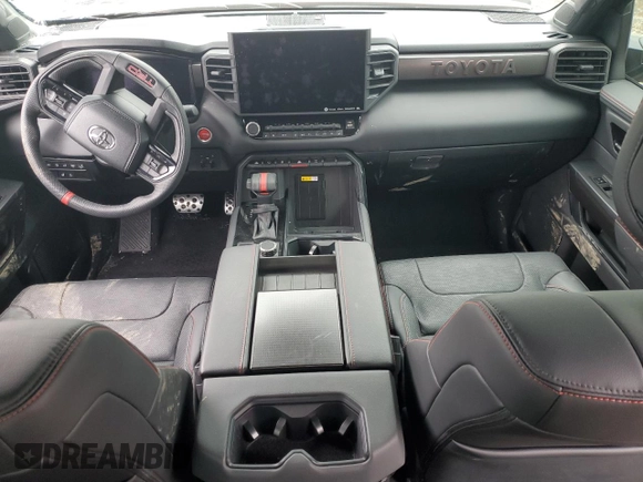 2024 Toyota Tundra TRD Pro Hybrid with VIN 5TFPC5DB6RX076616, listed as a Copart auction lot 43985855 with 7,273 mi miles and Salvage title. Bid and sale history available at DreamBid. Image 8.