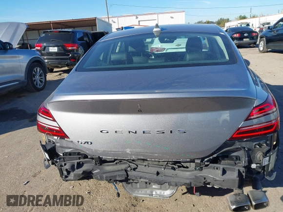 2022 Genesis G70 2.0T with VIN KMTG34TA9NU093023, listed as a IAAI auction lot 40989282 with 50,036 mi miles. Bid and sale history available at carsss.com. Image 17.