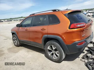 2015 Jeep Cherokee Trailhawk with VIN 1C4PJMBS5FW523019, listed as a Copart auction lot 55527955 with 107,503 mi miles and Salvage title. Bid and sale history available at DreamBid. Image 2.