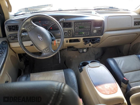2005 Ford Excursion Eddie Bauer z VIN 1FMSU45P95EC14565, wystawiony jako Copart lot #84520134 z przebiegiem 276 698 mil mil oraz Szkoda całkowita • Salvage title. Historia ofert i sprzedaży dostępna na DreamBid. Obrazek 8.