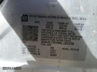 2022 GMC Terrain SLE with VIN 3GKALTEV8NL183339, listed as a Copart auction lot 47410865 with 48,992 mi miles and Salvage Title. Bid and sale history available at carsss.com. Image 15.