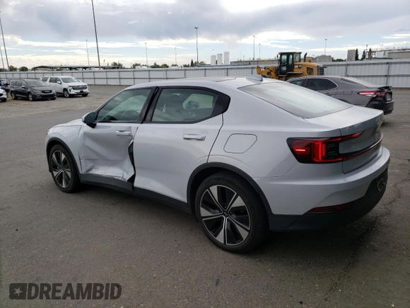2023 Polestar 2 with VIN YSMEG3KA7PL131058, listed as a Copart auction lot 72282134 with 38,236 mi miles and Salvage Title. Bid and sale history available at carsss.com. Image 2.