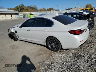 2021 BMW 5 Series 530e with VIN WBA13AG08MCF72963, listed as a Copart auction lot 77743654 with Not Provided miles and Non Repairable. Bid and sale history available at carsss.com. Image 2.