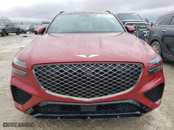 2022 Genesis GV70 2.5T with VIN KMUMADTB6NU058839, listed as a Copart auction lot 44446475 with 27,229 mi miles and Salvage Title. Bid and sale history available at carsss.com. Image 5.