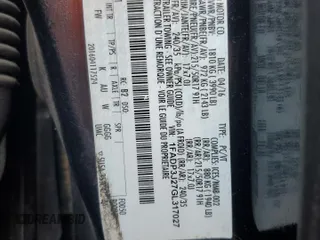 2016 Ford Focus Titanium с VIN 1FADP3J27GL317027, выставлен на аукционе Copart как лот 59040795 с пробегом 119 590 миль миль и Чистый • Clean title. История ставок и продаж доступна на DreamBid. Изображение 12.