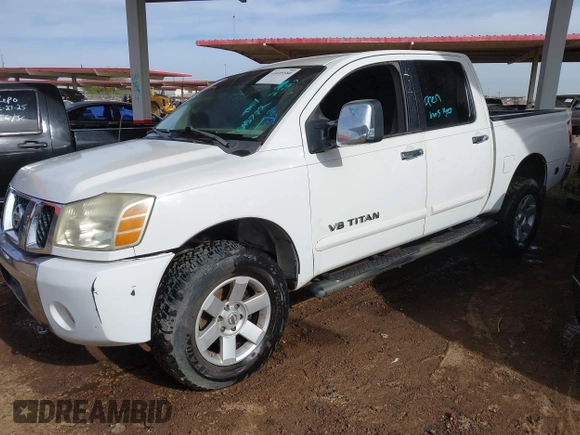 2005 Nissan Titan LE with VIN 1N6AA07B35N545772, listed as a IAAI auction lot 41695580 with Not Provided miles. Bid and sale history available at carsss.com. Image 2.