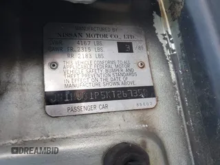 1989 Nissan Maxima z VIN JN1HJ01P5KT267358, wystawiony jako IAAI lot #42283788 z przebiegiem 152 298 mil mil oraz . Historia ofert i sprzedaży dostępna na DreamBid. Obrazek 9.