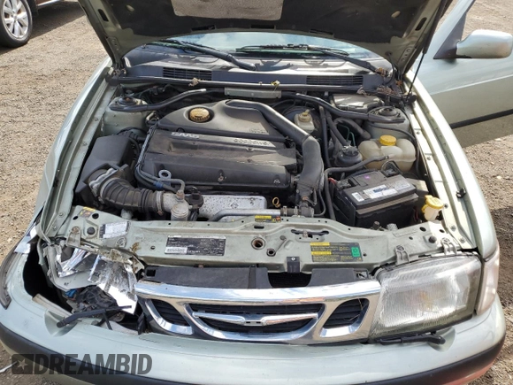 2001 Saab 9-3 with VIN YS3DD58H312055229, listed as a Copart auction lot 74199934 with 160,996 mi miles and Non Repairable. Bid and sale history available at carsss.com. Image 11.