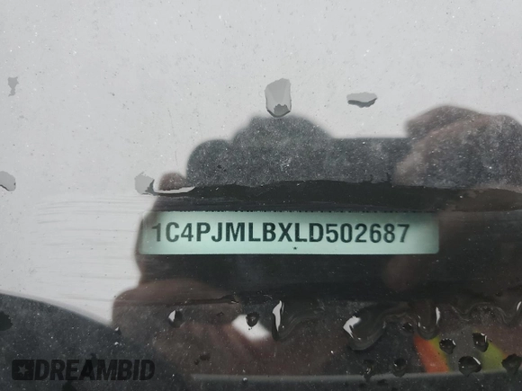2020 Jeep Cherokee Latitude Plus with VIN 1C4PJMLBXLD502687, listed as a Copart auction lot 55664375 with 101,818 mi miles and Salvage title. Bid and sale history available at DreamBid. Image 14.
