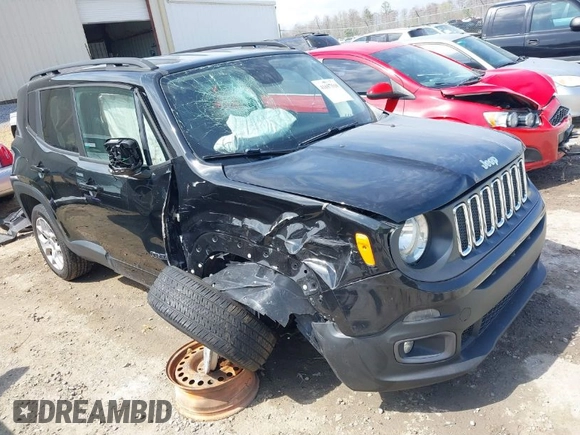 2018 Jeep Renegade Latitude with VIN ZACCJABB8JPJ35329, listed as a IAAI auction lot 41697510 with 97,149 mi miles. Bid and sale history available at carsss.com. Image 1.