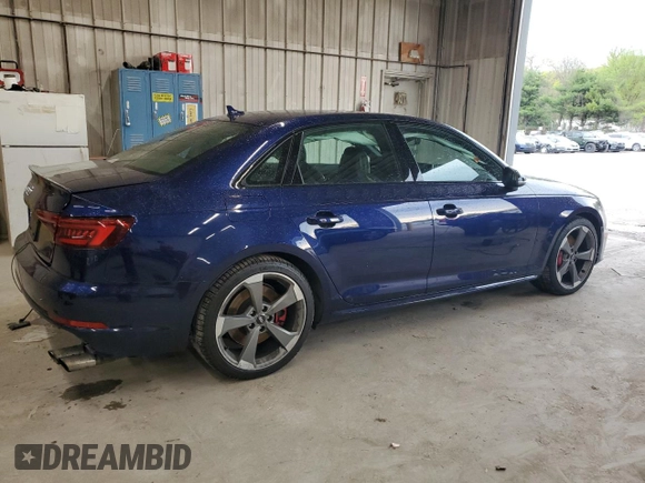 2019 Audi S4 Premium Plus with VIN WAUB4AF47KA097673, listed as a Copart auction lot 50349674 with 44,608 mi miles and Salvage Title. Bid and sale history available at carsss.com. Image 3.