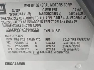 2008 Buick Enclave CXL with VIN 5GAER23748J209569, listed as a IAAI auction lot 42091536 with Not Provided miles and . Bid and sale history available at carsss.com. Image 9.
