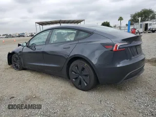 2025 Tesla Model 3 Long Range with VIN 5YJ3E1EA5SF918823, listed as a Copart auction lot 55966905 with 3,754 mi miles and Salvage title. Bid and sale history available at DreamBid. Image 2.