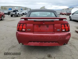 2003 Ford Mustang GT Deluxe with VIN 1FAFP45X53F357541, listed as a Copart auction lot 43738975 with 102,282 mi miles and Salvage Title. Bid and sale history available at carsss.com. Image 6.
