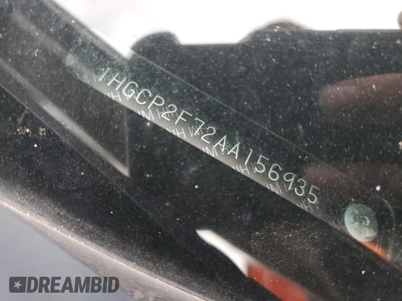 2010 Honda Accord EX with VIN 1HGCP2F72AA156935, listed as a Copart auction lot 65117145 with 248,847 mi miles and Salvage title. Bid and sale history available at DreamBid. Image 12.