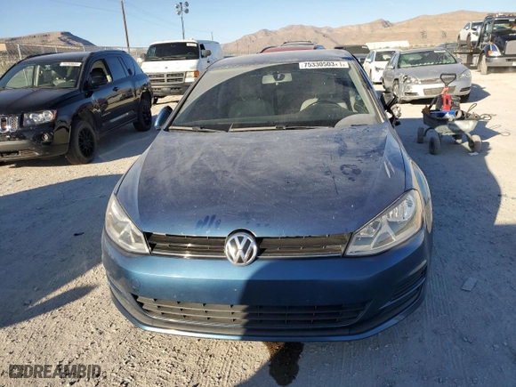 2015 Volkswagen Golf TSI S with VIN 3VW917AUXFM080022, listed as a Copart auction lot 75330503 with 68,688 mi miles and Salvage Title. Bid and sale history available at carsss.com. Image 5.