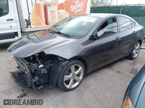 2015 Dodge Dart GT with VIN 1C3CDFEB5FD118856, listed as a IAAI auction lot 42197852 with 119,396 mi miles and . Bid and sale history available at carsss.com. Image 2.