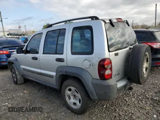 2007 Jeep Liberty Sport with VIN 1J4GK48K87W507123, listed as a Copart auction lot 86527364 with 225,215 mi miles and Salvage Title. Bid and sale history available at DreamBid. Image 2.