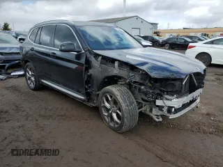 2022 BMW X3 xDrive30i with VIN 5UX53DP01N9L98122, listed as a Copart auction lot 50094865 with 33,452 mi miles and Salvage Title. Bid and sale history available at DreamBid. Image 4.