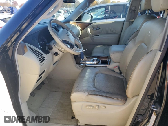 2012 Infiniti QX56 7-passenger with VIN JN8AZ2NE0C9020280, listed as a Copart auction lot 76910394 with 149,414 mi miles and Salvage Title. Bid and sale history available at carsss.com. Image 7.