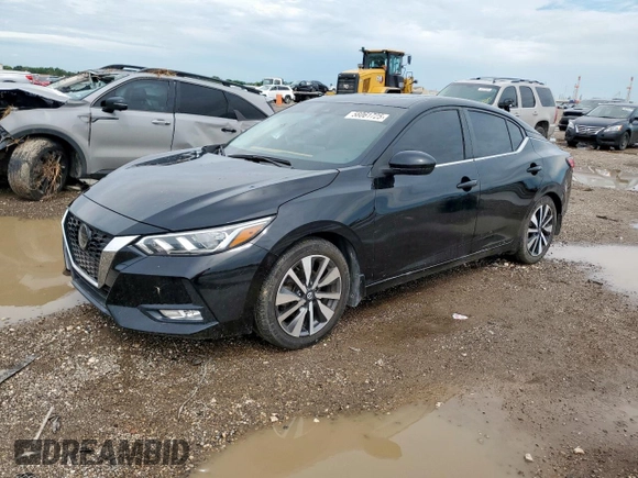 2021 Nissan Sentra SV with VIN 3N1AB8CV2MY264131, listed as a Copart auction lot 58061725 with 28,470 mi miles and Salvage title. Bid and sale history available at DreamBid. Image 1.