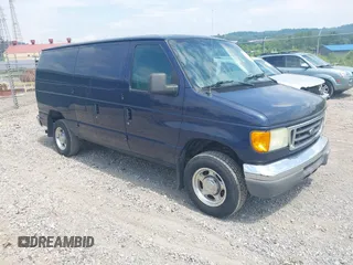 2005 Ford Econoline Cargo with VIN 1FTNE24L45HA67152, listed as a IAAI auction lot 42611751 with Not provided miles and . Bid and sale history available at DreamBid. Image 1.