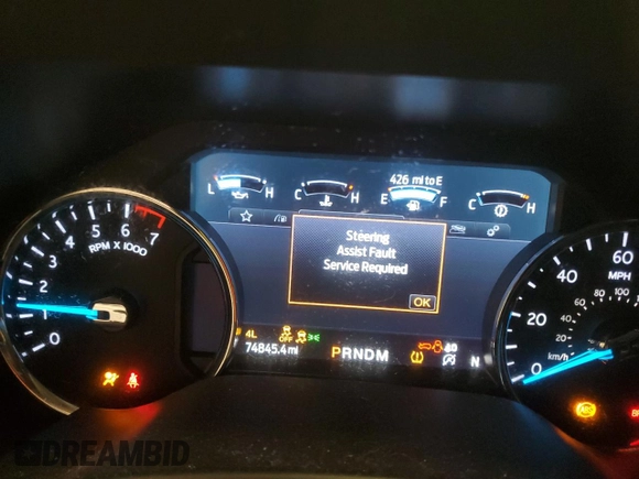 2020 Ford Expedition Max Platinum with VIN 1FMJK1MT1LEA32709, listed as a Copart auction lot 47017895 with 74,845 mi miles and Salvage title. Bid and sale history available at DreamBid. Image 9.