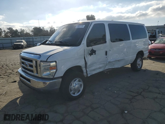 2011 Ford Econoline Passenger XL with VIN 1FBNE3BL0BDB17271, listed as a Copart auction lot 43022735 with 184,054 mi miles and Salvage Title. Bid and sale history available at carsss.com. Image 1.